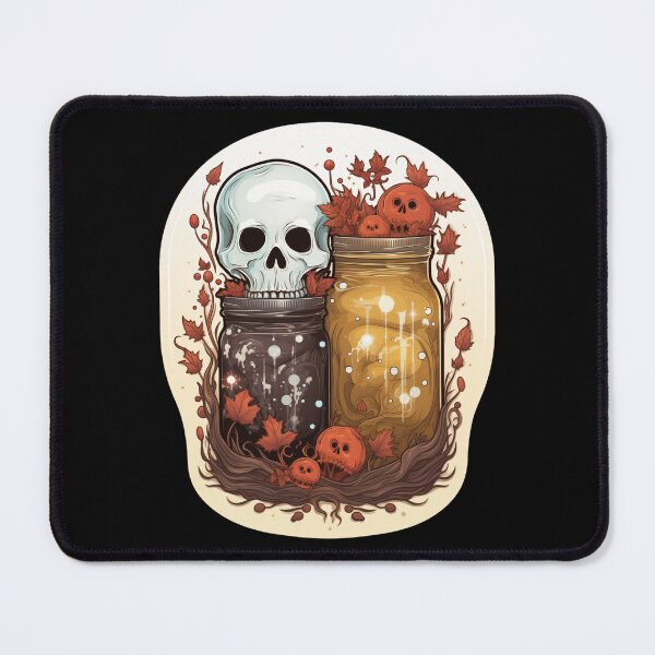 Item preview, skull and jar designed and sold by HarriPaloma.