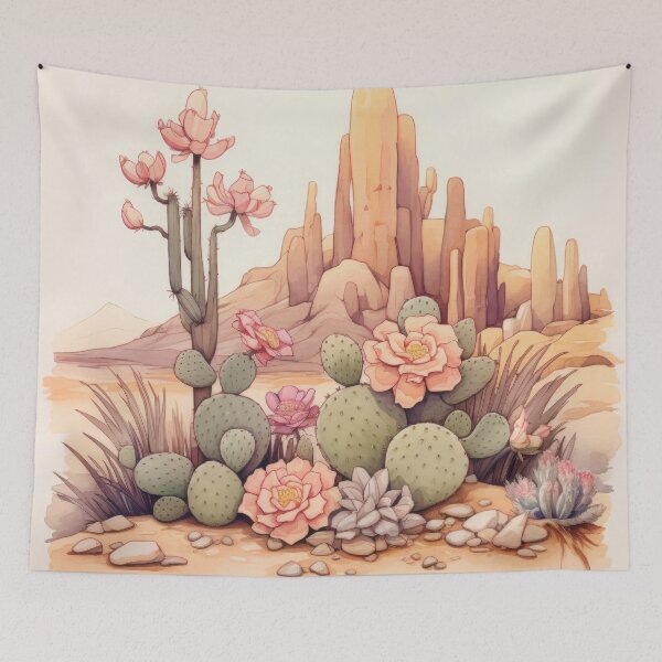 Item preview, Desert Oasis with Quicksand, Cactus Flower and Rocks designed and sold by Zoomie-s.
