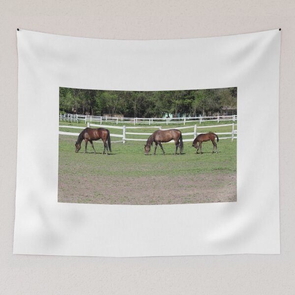 Item preview, horses and foal on farm designed and sold by goceris.