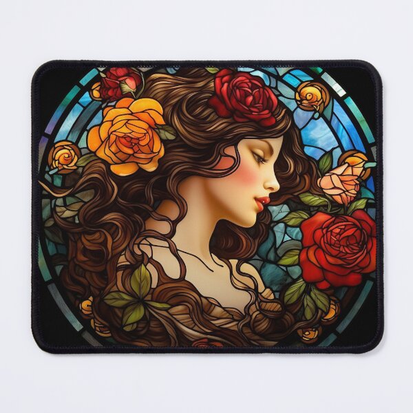 Item preview, Spanish Lady with Roses - Art Nouveau Style designed and sold by ArtNouveauChic.