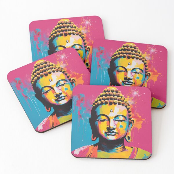 Aperçu de l'œuvre Pop Art Zen : Bouddha Bliss créée et vendue par brandway.