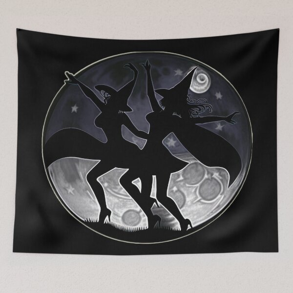 Item preview, Two Witches Dancing in the Moonlight designed and sold by designs-by-ann.