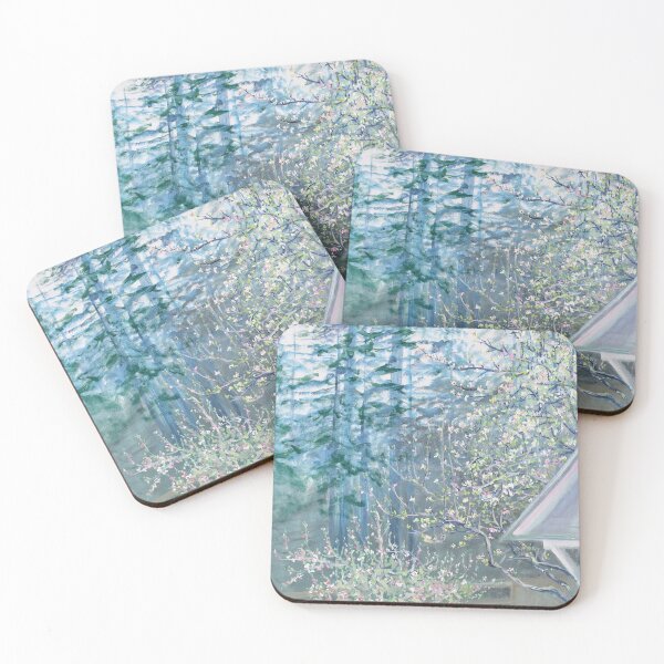 Item preview, Misty Morning and Apple Blossoms designed and sold by Asha-Paintings.