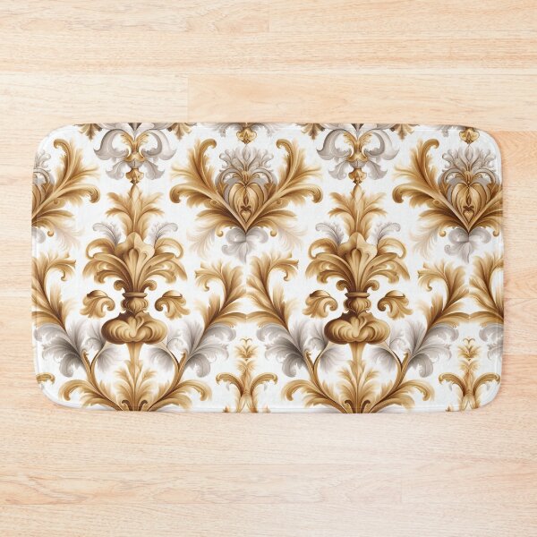 Item preview, seamless pattern with gold, black baroque, floral ornaments, vector illustration. designed and sold by APHIDAT-TA.