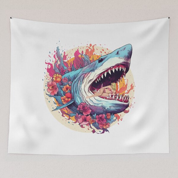 Item preview, Hungry Shark Eating Vintage Pinup Model designed and sold by MysticOzzy.