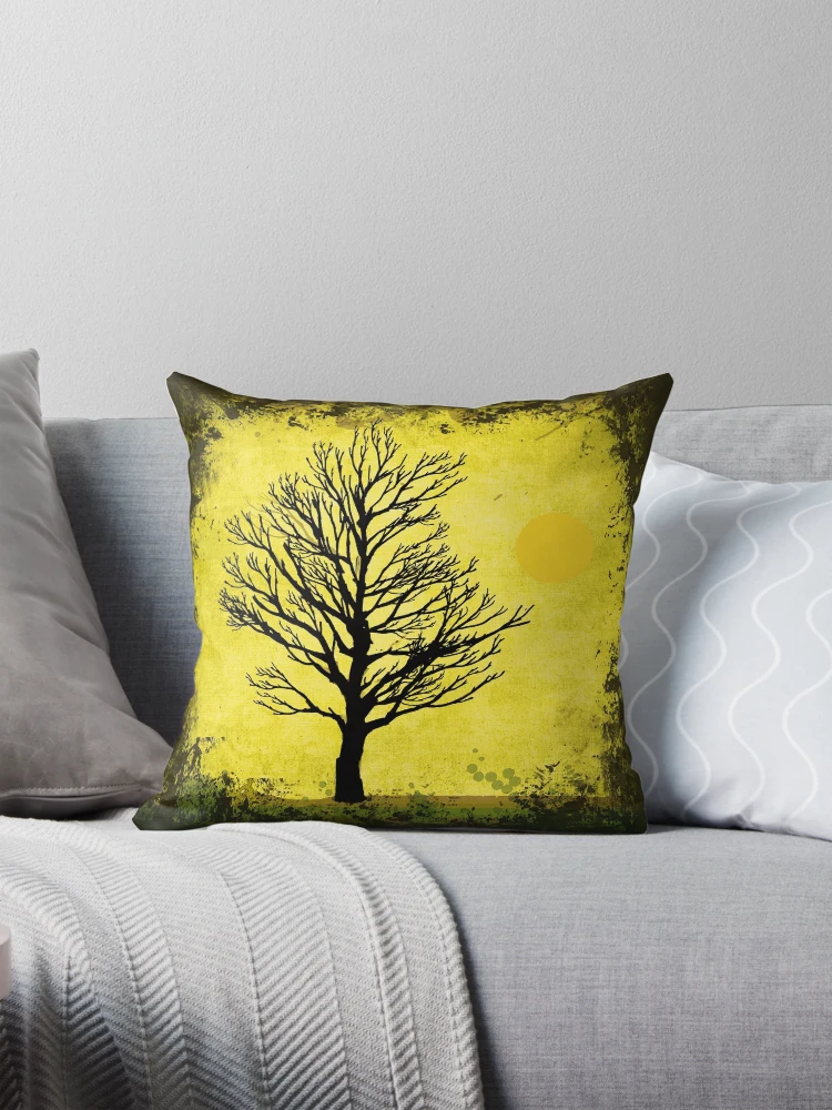 Thumbnail 1 of 4, Pillow, "Tree In Moonlight" designed and sold by Elizabeth Austin-Craig.