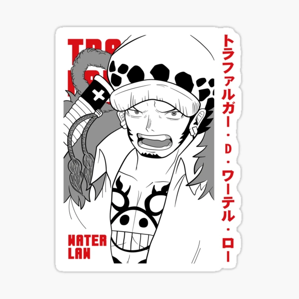 One Piece Trafalgar Law anime Sticker for Sale by Spacefoxart