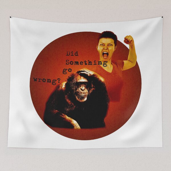 Item preview, The monkey thinks about the angry woman designed and sold by Bigrow.