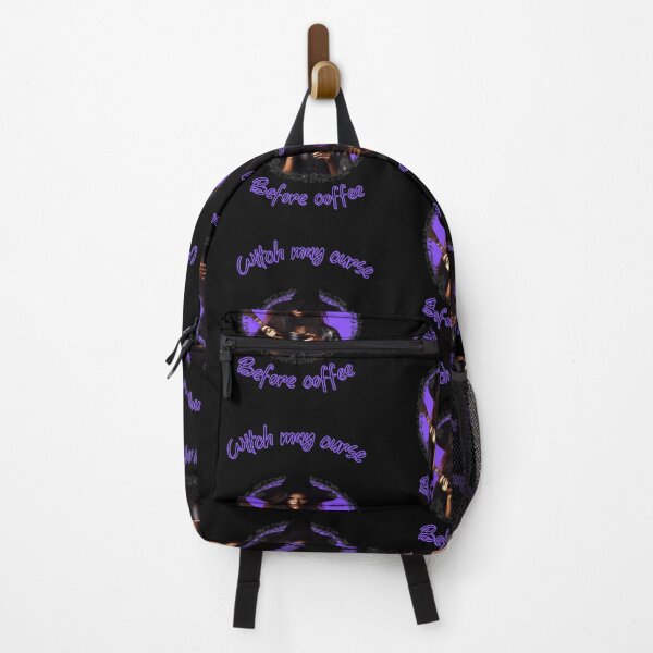Item preview, Purple witch may curse before coffee Halloween pumpkin designed and sold by SeeingBeyond.