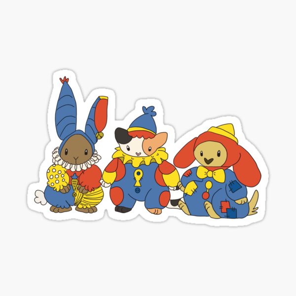 Cute Animal Clowns Sticker