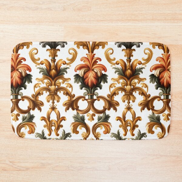 Item preview, seamless pattern with gold, black baroque, floral ornaments, vector illustration. designed and sold by APHIDAT-TA.