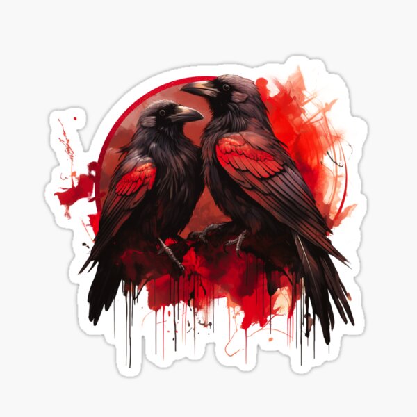 Item preview, Odin Ravens Huginn and Muninn Norse Mythology designed and sold by Chmielayka.