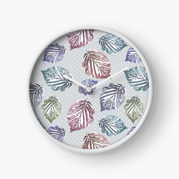 Item preview, Openwork leaves on a light gray background with white polka dots. designed and sold by marinaklykva.