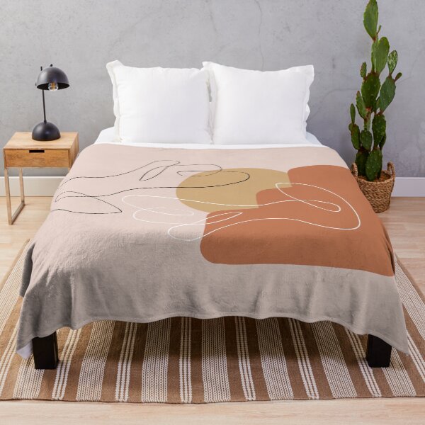 Item preview, Abstract Line Art Boho Sun Terracotta Orange designed and sold by designenrich.