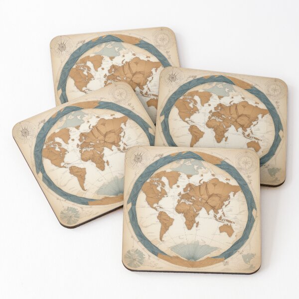 Item preview, Cartographic Canvas: The World Map Revived with Modern Artistry designed and sold by The-Library.