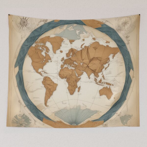 Item preview, Cartographic Canvas: The World Map Revived with Modern Artistry designed and sold by The-Library.