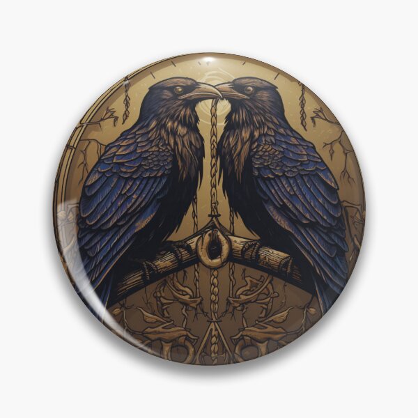 Item preview, Odin Ravens Huginn and Muninn Norse Mythology designed and sold by Chmielayka.