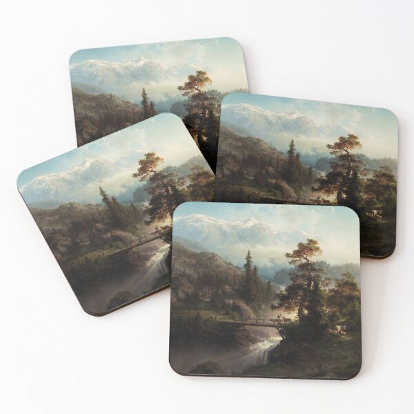Item preview, Landscape with Cattle and Waterfall designed and sold by tomorrowsart.