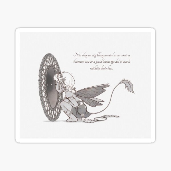 Little Fairy and Enchanted Mirror Sticker