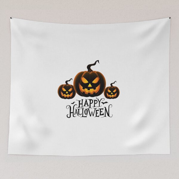 Item preview, Spooky Jack o' Lanterns Halloween black letters designed and sold by Remek-Design.
