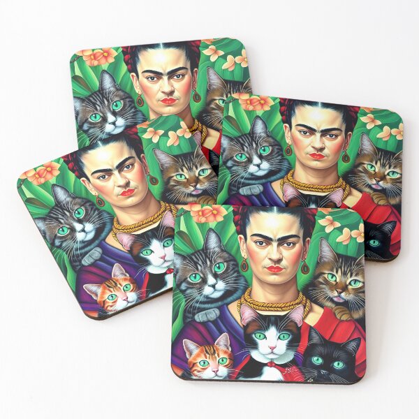 Item preview, Frida with Cats designed and sold by GooGooPop.