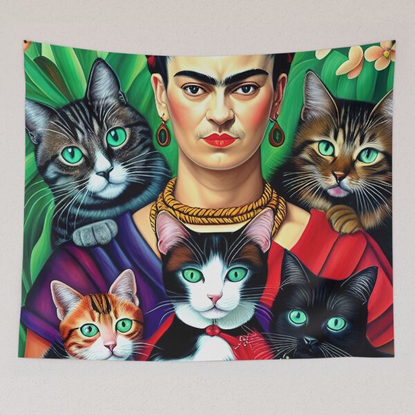 Item preview, Frida with Cats designed and sold by GooGooPop.