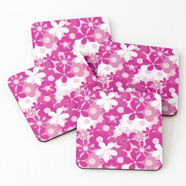 Item preview, Cute Hot Pink Flower Power Pattern designed and sold by ClaudiaFlores.