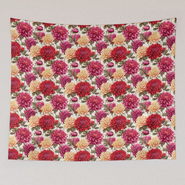 Item preview, Vintage Dahlia Flower Pattern designed and sold by Vindbult.