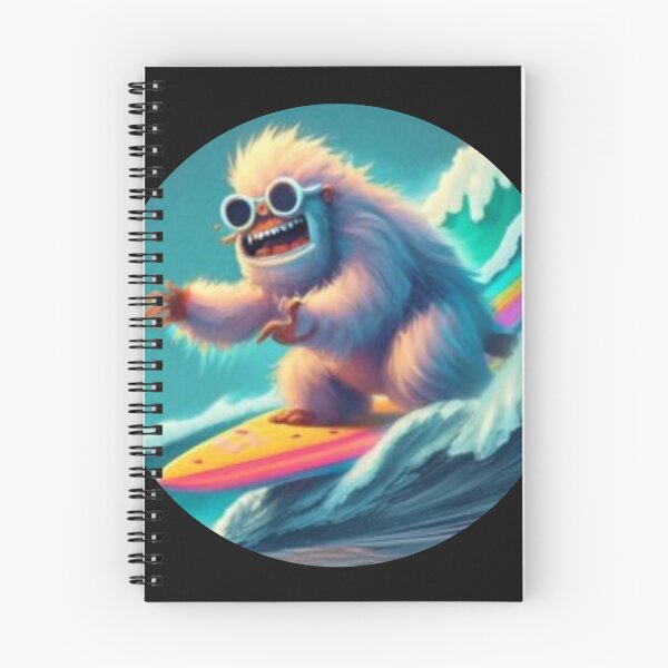 Item preview, Yeti surfing a rainbow wave. designed and sold by HanaiPrint.