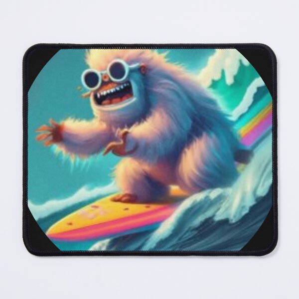 Item preview, Yeti surfing a rainbow wave. designed and sold by HanaiPrint.