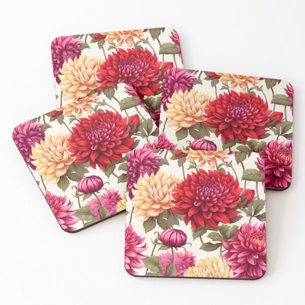 Item preview, Vintage Dahlia Flower Pattern designed and sold by Vindbult.