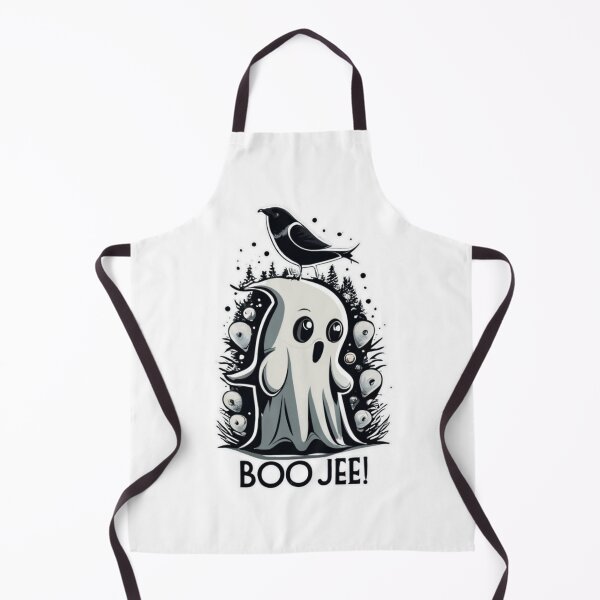 Item preview, BOO-JEE Cute Ghost With Black Bird designed and sold by ColorFlick.