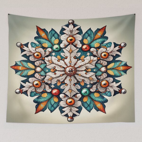 Item preview, Vibrant Snowflake with Ornate Details designed and sold by Dshoppin.