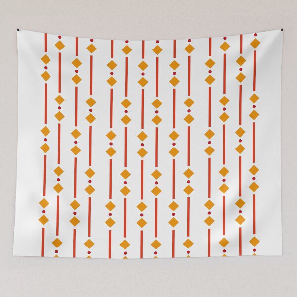 Item preview, geometric designs orange rhombuses designed and sold by CREATINERY.
