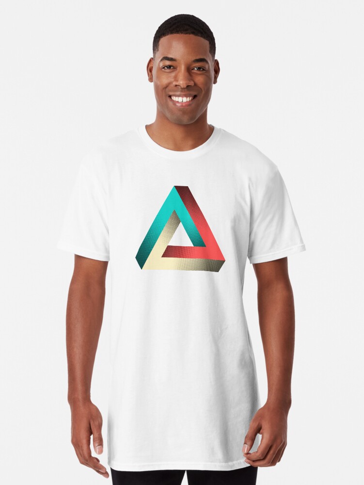 Imagen 1 de 5, Camiseta larga con la obra Imposible Penrose Triangle Illusion Design, diseñada y vendida por SpikyHarold.