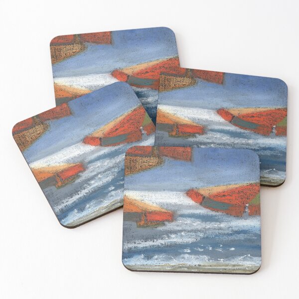 Item preview, Three Beach Umbrellas Painting designed and sold by GianaLouise.