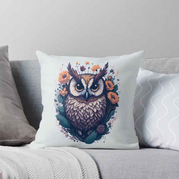 Item preview, Owl Blue And Orange, halloween,  designed and sold by TeyMank.