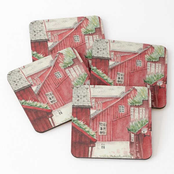 Item preview, Idyllic red cottage village designed and sold by Ioana-Turcanu.