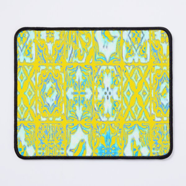 Item preview, YELLOW-BLUE VINTAGE PATTERN ABSTRACT ART designed and sold by sharlesart.