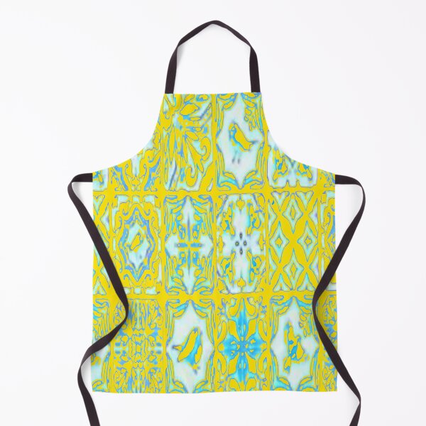 Item preview, YELLOW-BLUE VINTAGE PATTERN ABSTRACT ART designed and sold by sharlesart.