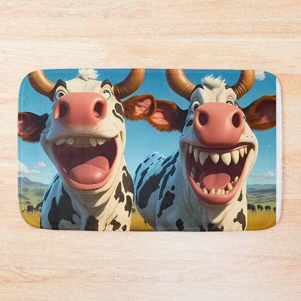 Item preview, Smiling 3D cartoon cute cows designed and sold by AleksKos.
