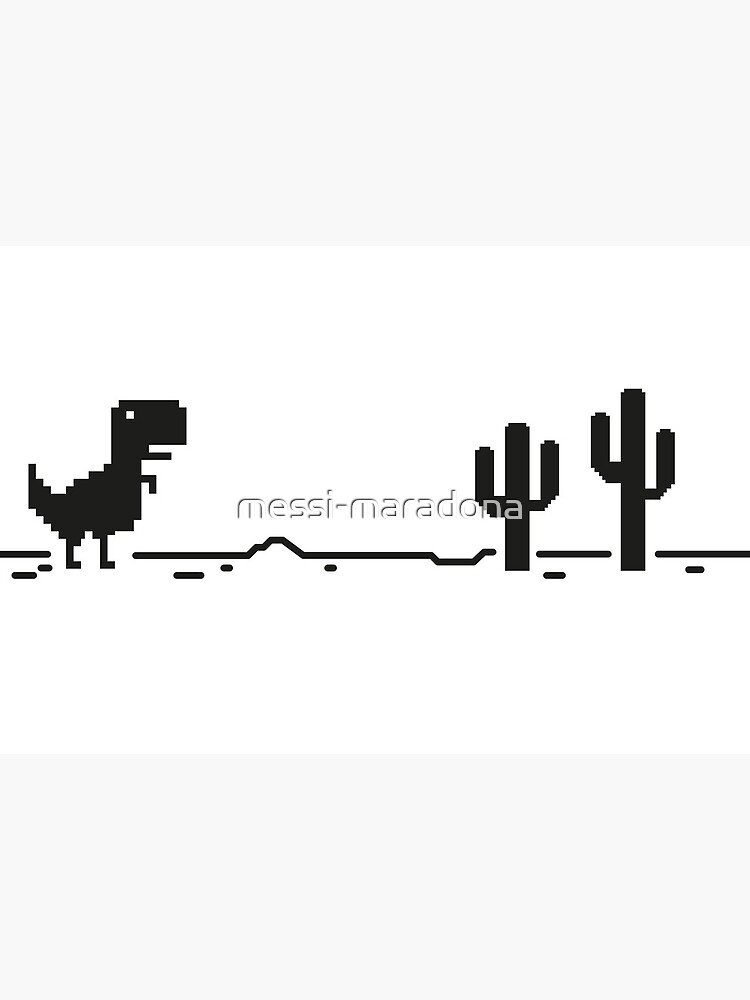 Night Offline T-Rex Game - Google Dino Run | Art Board Print