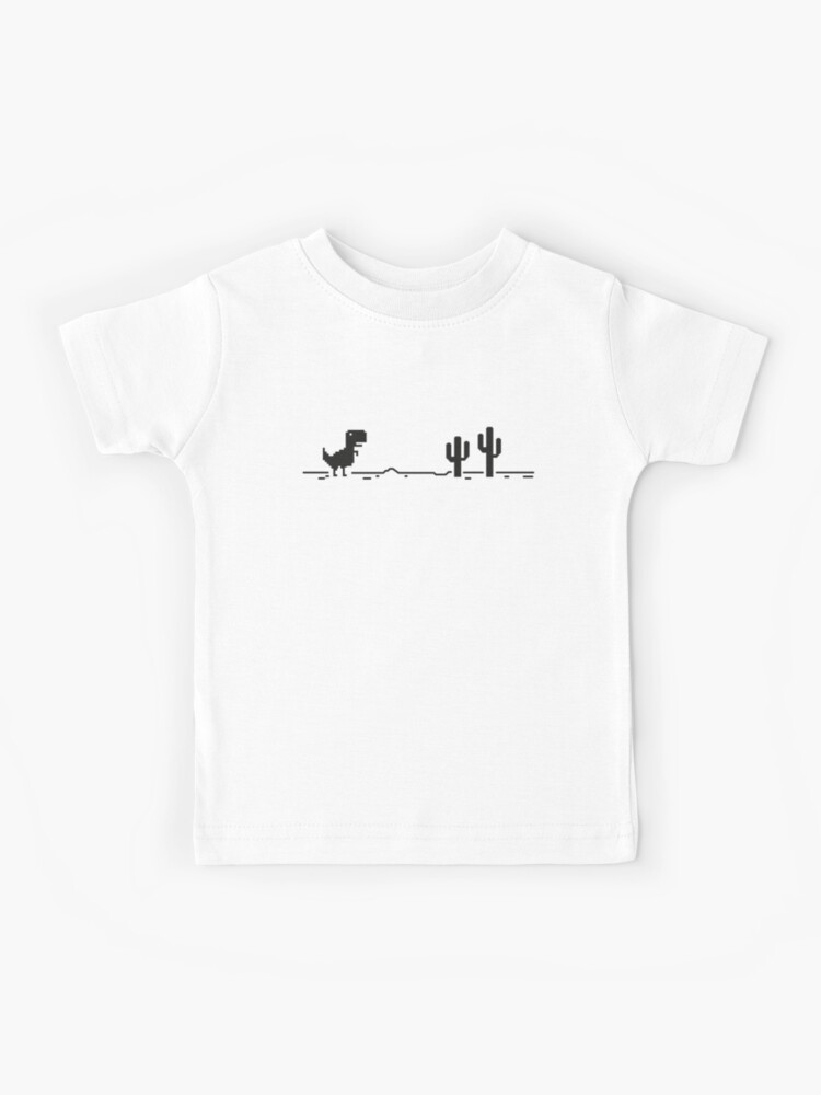 Chrome Dino – Offline T-Rex - Chrome Dinosaur - Kids T-Shirt