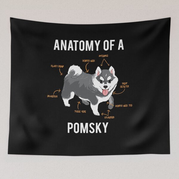 Item preview, Anatomy of Pomsky designed and sold by TheTeeSupplyCo.