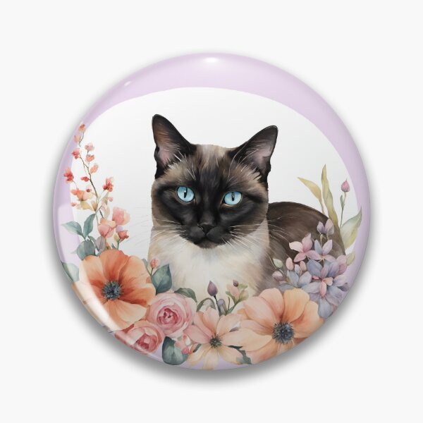 Item preview, Cat - Spring vibes - Lavander Floral Flowers designed and sold by kitscherland.