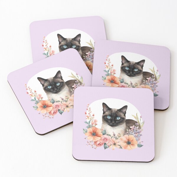 Item preview, Cat - Spring vibes - Lavander Floral Flowers designed and sold by kitscherland.