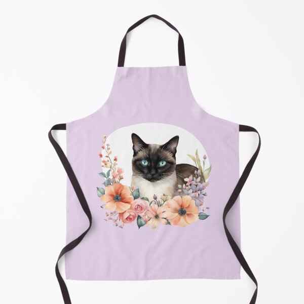 Item preview, Cat - Spring vibes - Lavander Floral Flowers designed and sold by kitscherland.