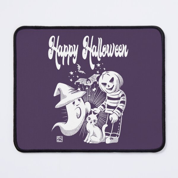 Item preview, Black cat, pumpkin man, and ghost designed and sold by BATKEI ART.