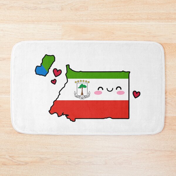 Item preview, Equatorial Guinea Flag Map Smile with Love designed and sold by pixelsparkzone.