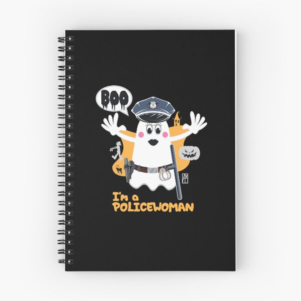 Item preview, BOO Policewoman dressed as a GHOST - cute Halloween designed and sold by ArtProjectShop.